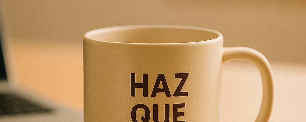 tazasoficina Mixeroscom Taza personalizada con frase motivacional para oficina en un escritorio moderno
