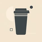 Diseños minimalistas premium Mixeroscom Diseño minimalista elegante con vaso y taza premium en tonos neutros